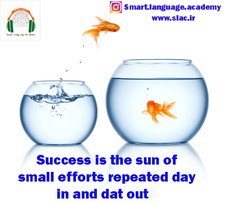 Success is the sun of small efforts repeated day in and dat outS